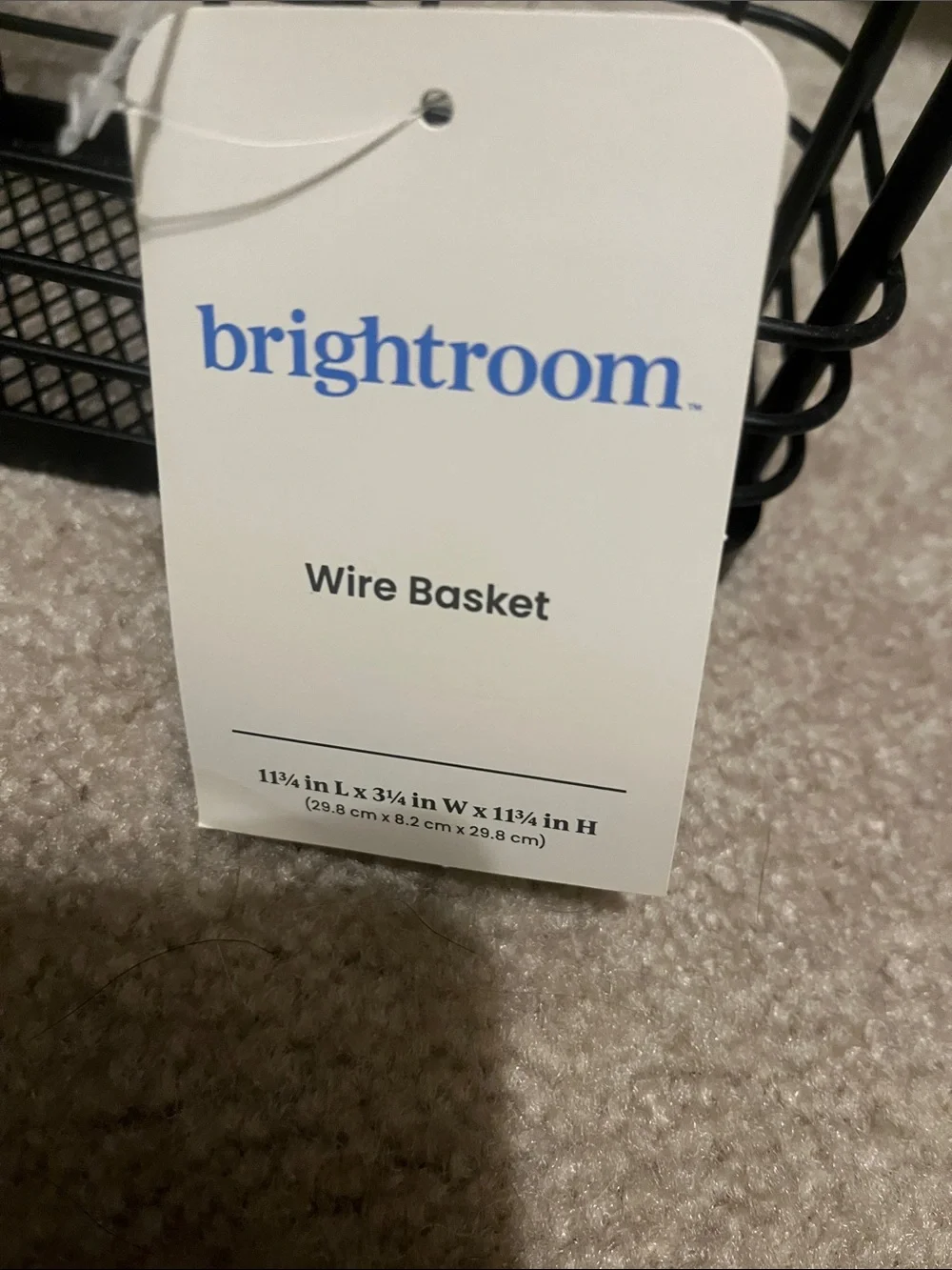 Brightroom Wire Bath Caddy with Wood Hangbars Black